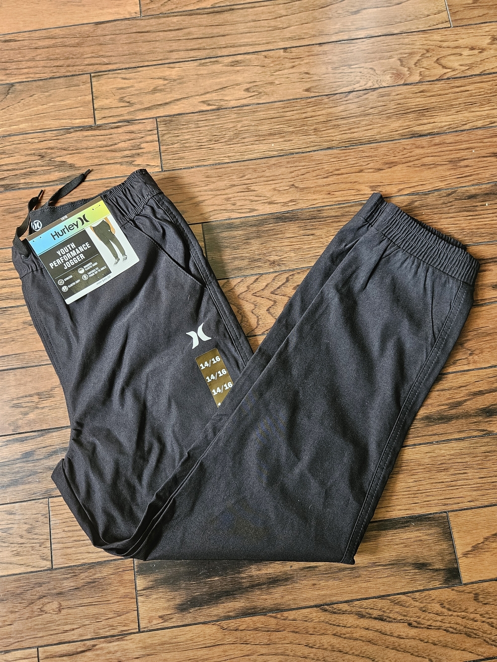 Hurley Boy's Black Athletic Jogger Sweatpants